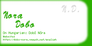 nora dobo business card